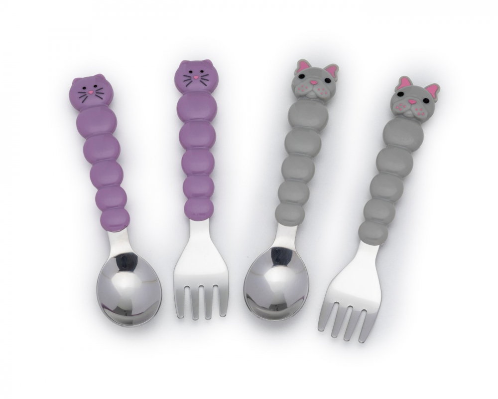 Set 4 tacâmuri Melii pisică/bulldog | 49lei
