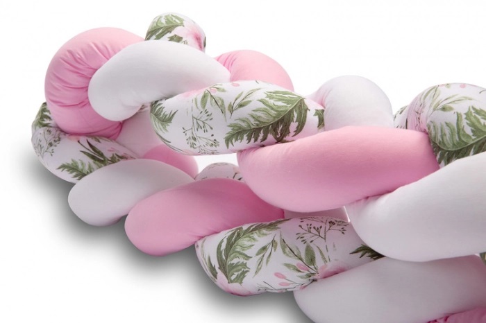 Aparatoare Pat Bumper Amy, Bumbac Impletit, 340x21 cm - imagine 4