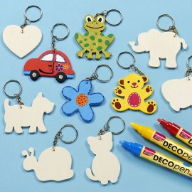 Brelocuri Lemn de Decorat Baker Ross | Set 10 Buc