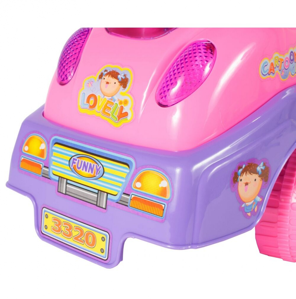 Mașinuță Ride-On Malplay Pink Butterfly, 17 Melodii