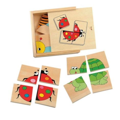 Woodyland Puzzle 4 Piese Educațional