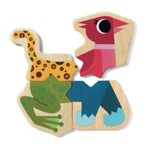 Puzzle Magnetic Djeco Mixanimo 24 Piese - imagine 3