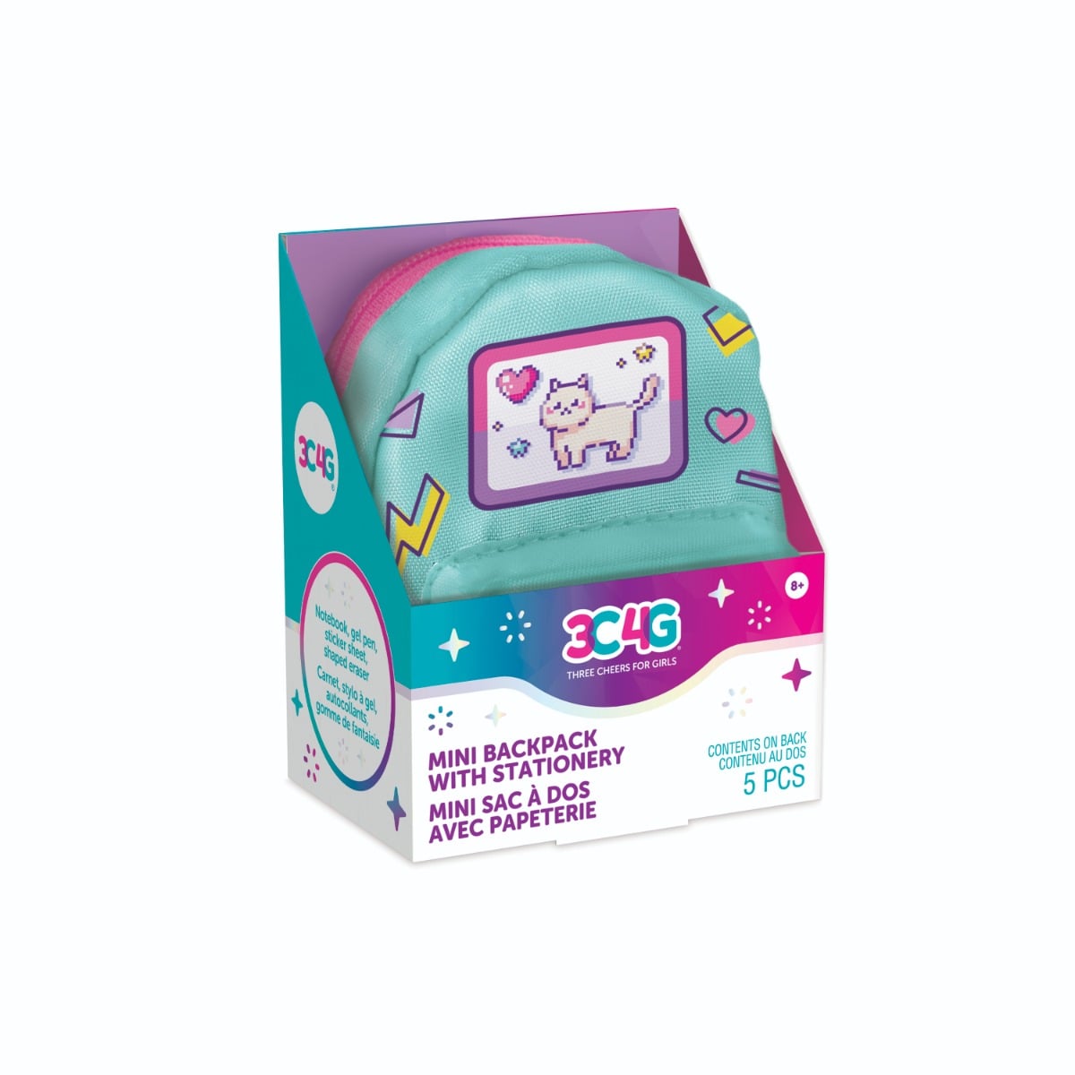 Mini Ghiozdan 3C4G cu Accesorii - Set Complet 5 Piese