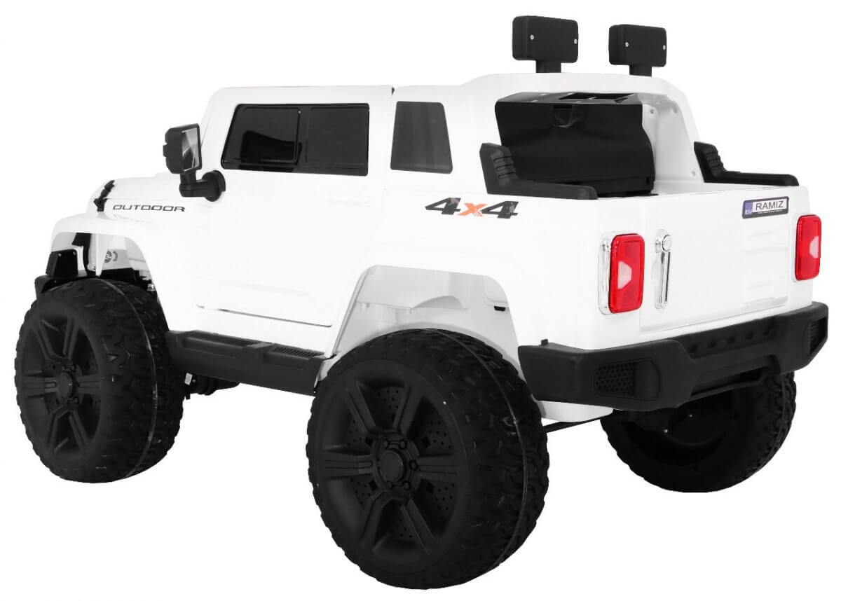 Mașinuță Electrică Jeep 1668 Alb | Autokids - imagine 2