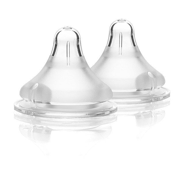 Tetina NaturalWave Lansinoh, flux lent, 2 bucăți
