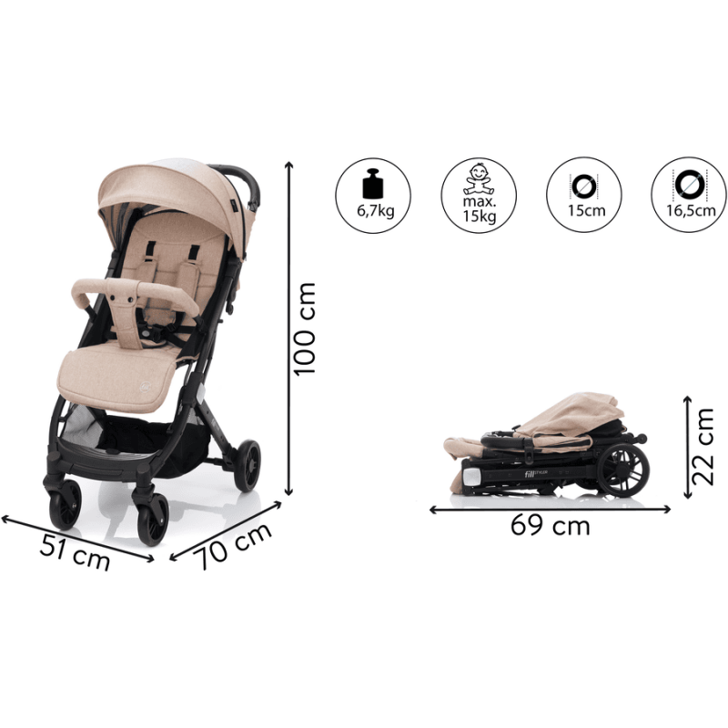 Carucior Fillikid Styler Troler Sand, Sport si Usor - imagine 8