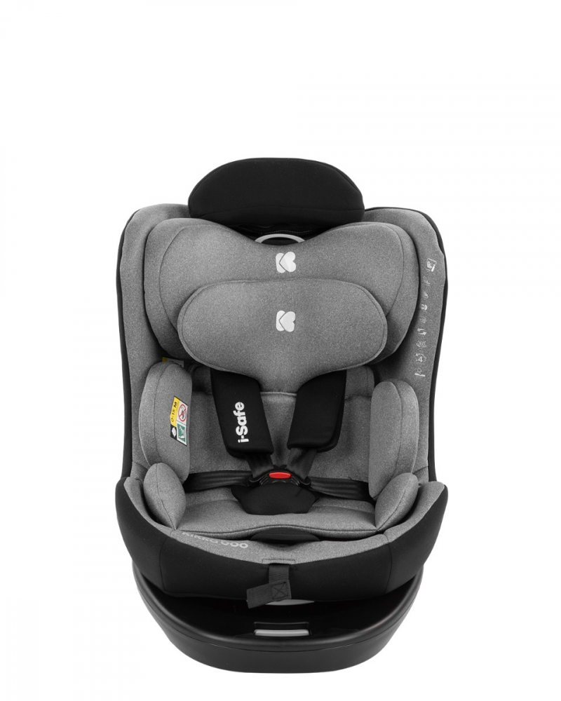 Scaun Auto KikkaBoo i-SIZE ISOFIX, Gri - imagine 6