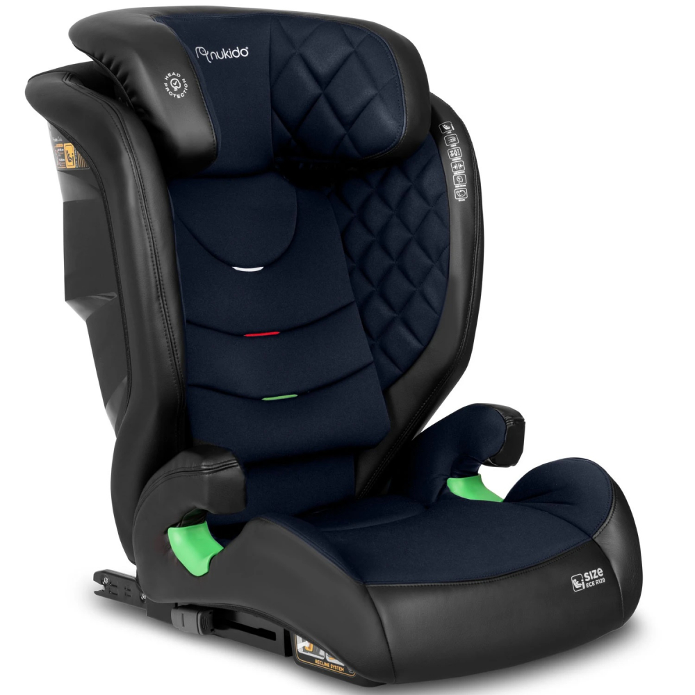 Scaun Auto Nukido I-SIZE Louis, 100-150 cm, Negru/Bleumarin - imagine 7