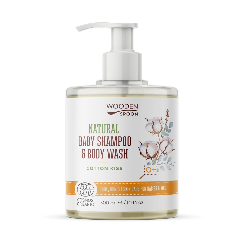 Șampon & Gel Dus Copii Cotton Kiss Wooden Spoon Bio 300ml
