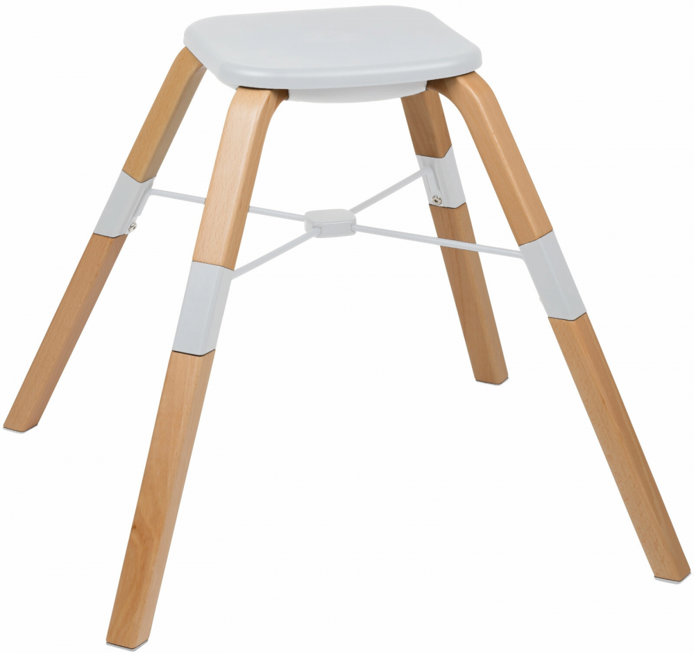 Scaun de masă BabyGo 360 Carou Alb, Rotire Completă
