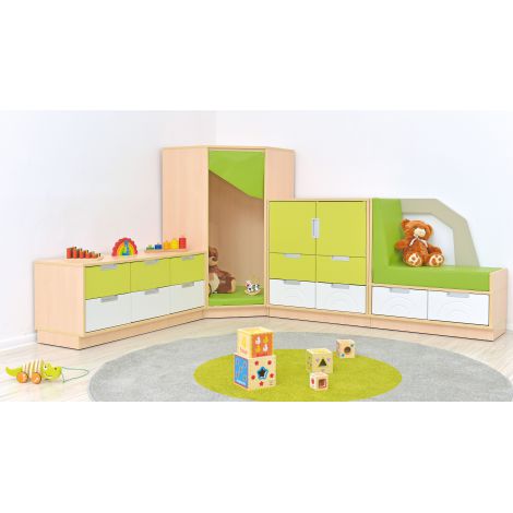 Dulap colt relaxare Artar Moje Bambino cu LED - imagine 17
