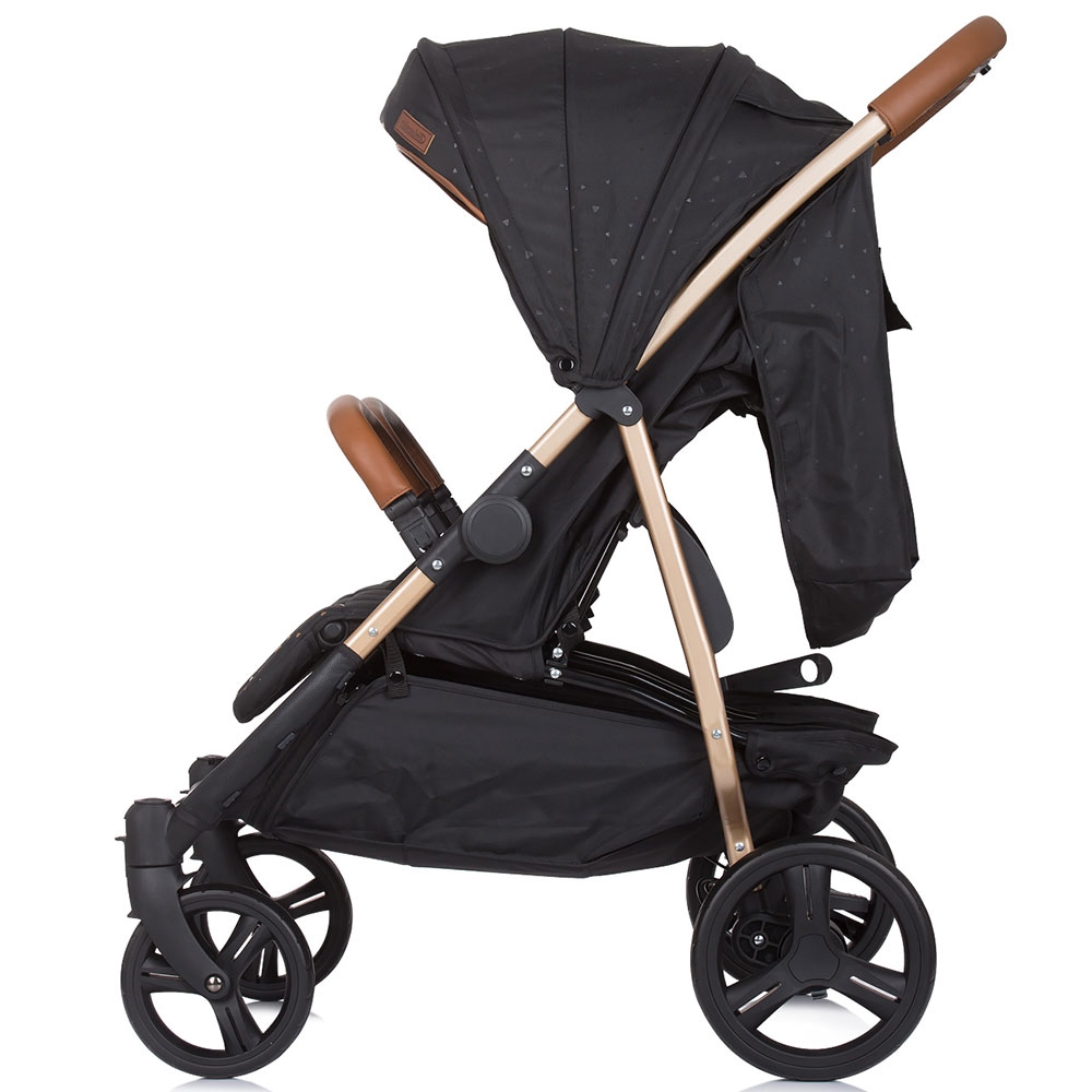 Carucior Gemeni Chipolino Passo Doble Raven, Aluminiu - imagine 3
