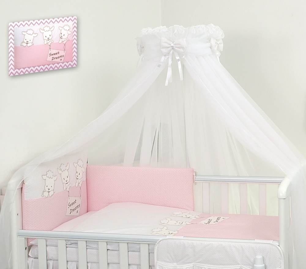 Set lenjerie Amy Sweet Dreams Pink cu protecție - imagine 2