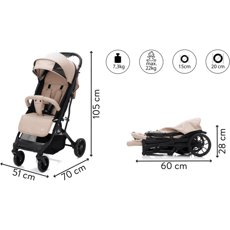 Carucior Sport Fillikid Elite Styler Sand Melange - imagine 9