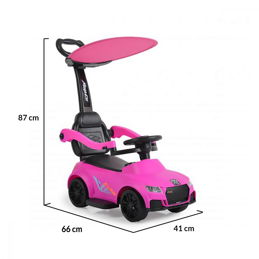 Moni Victory 2in1 Pink Mășinuță Copii cu Mâner