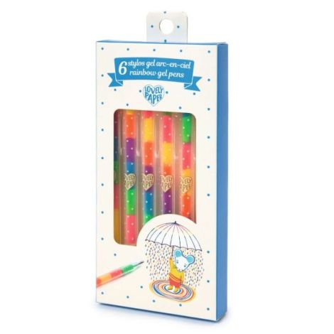 Set 6 pixuri gel Djeco - Culori curcubeului