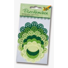 Set 6 Rame Rotunde Verde Mix Folia Paper