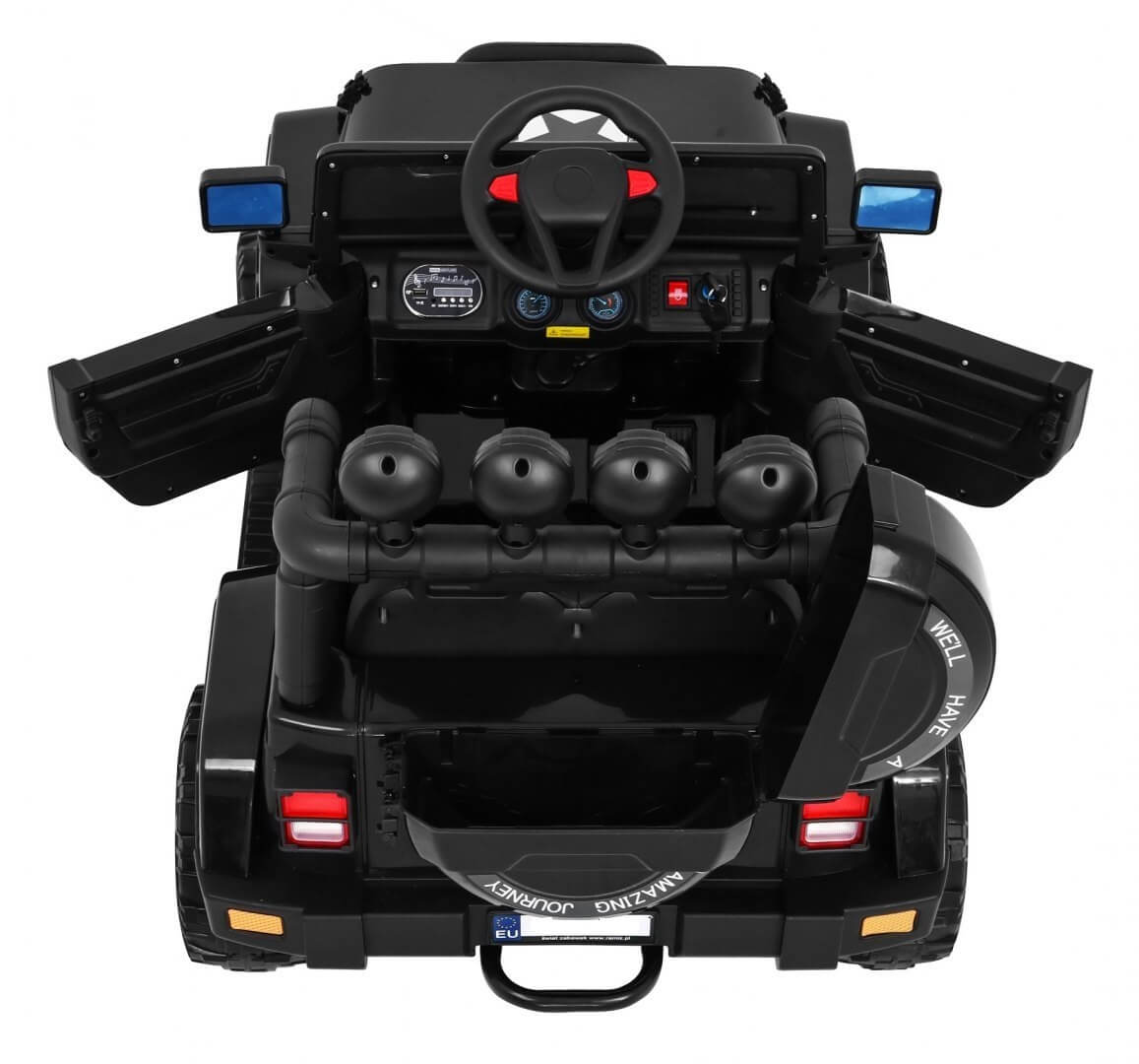 Mașinuță Electrică 4x4 Full Time Negru | Autokids - imagine 12