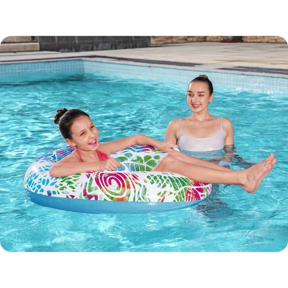 Colac Gonflabil Bestway cu Mâner, 91 cm, Albastru - imagine 4