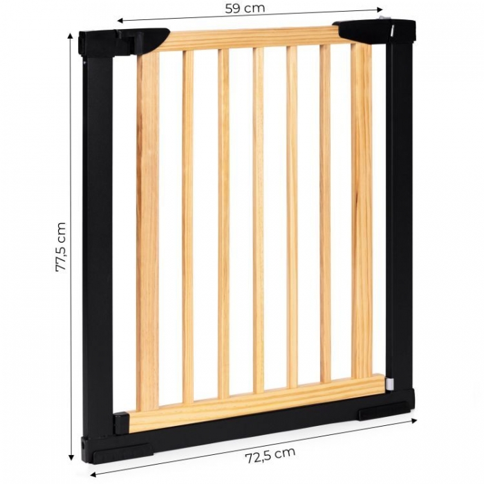 Poarta Siguranță Ecotoys 74-80cm Lemn - imagine 8