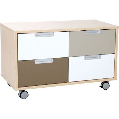 Dulap Quadro S Moje Bambino cu roti, 4 sertare - imagine 4