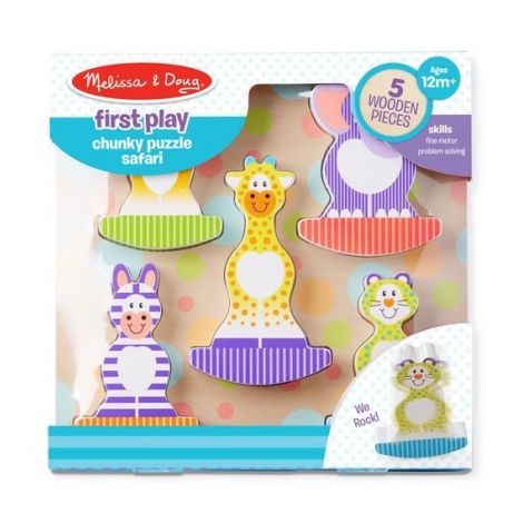 Puzzle Safari Balance Melissa & Doug, Lemn - imagine 3