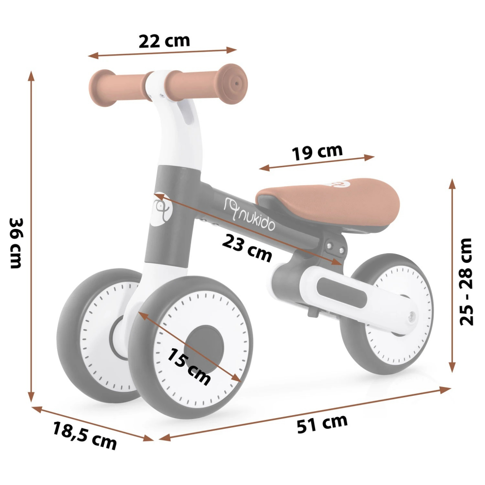 Bicicleta Echilibru Nukido Negru | Dezvoltare Copii - imagine 8