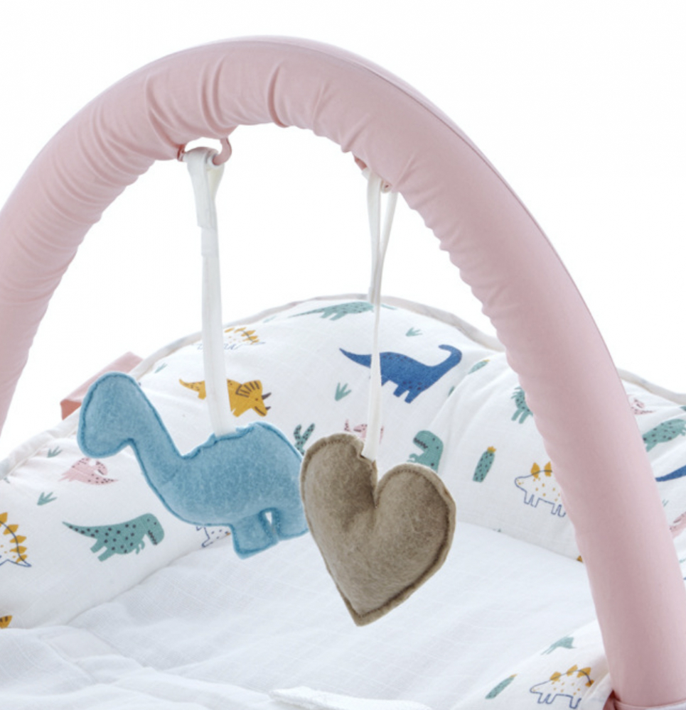 Saltea Babyjem Sit and Play Dino Pink - imagine 3