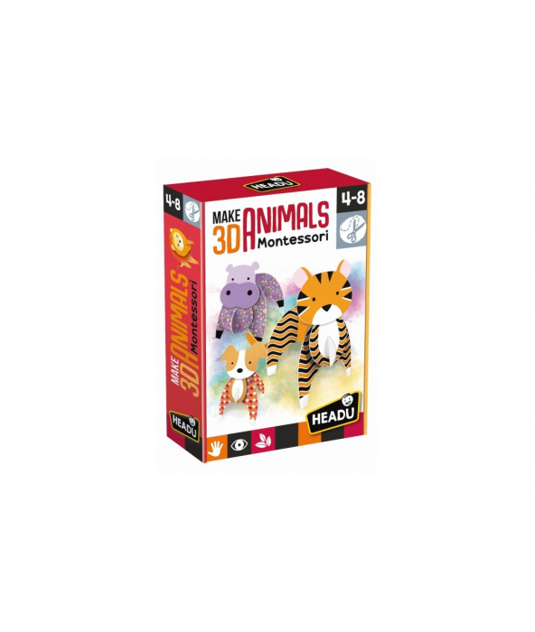 Jucărie Montessori Animale 3D Headu | Asamblare și Decor