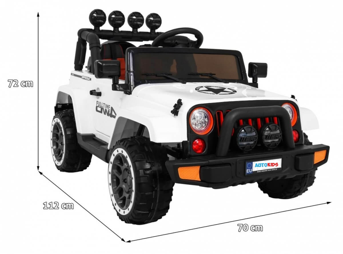 Masinuta Electrica 4x4 FULL TIME Alb Autokids - imagine 2