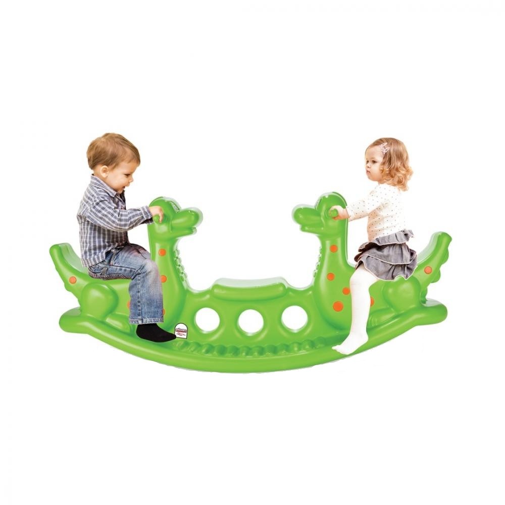 Balansoar Exterior Dino Green Pilsan | Siguranță și Distracție