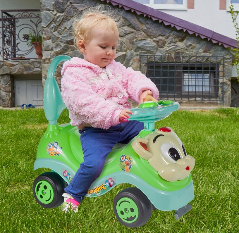 Mașinuță Malplay Kitty Green, fără pedale, cu spătar - imagine 2