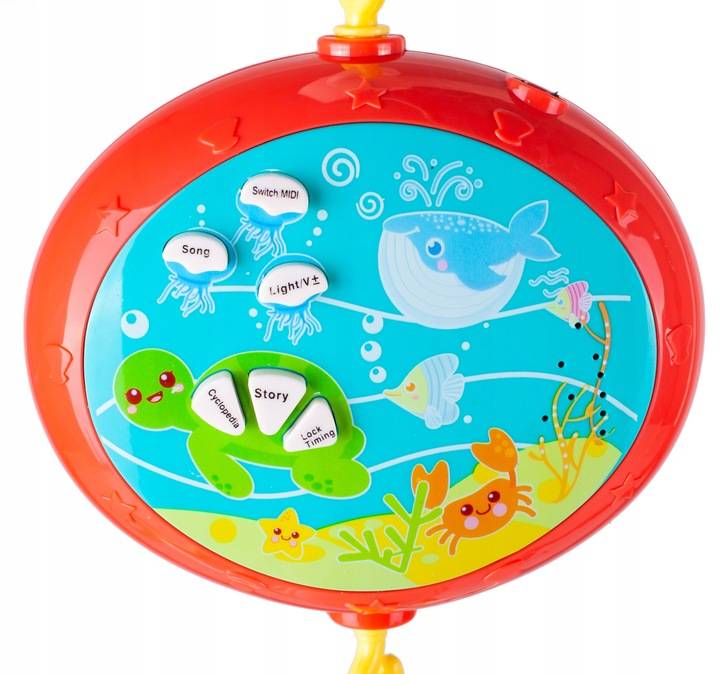 Carusel Muzical Patut cu Proiector Red, Malplay - imagine 4