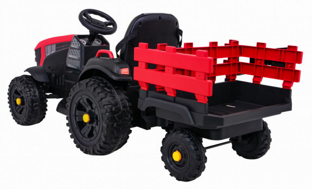 Novokids Tractor Electric 12V cu Remorcă Rosu - imagine 5