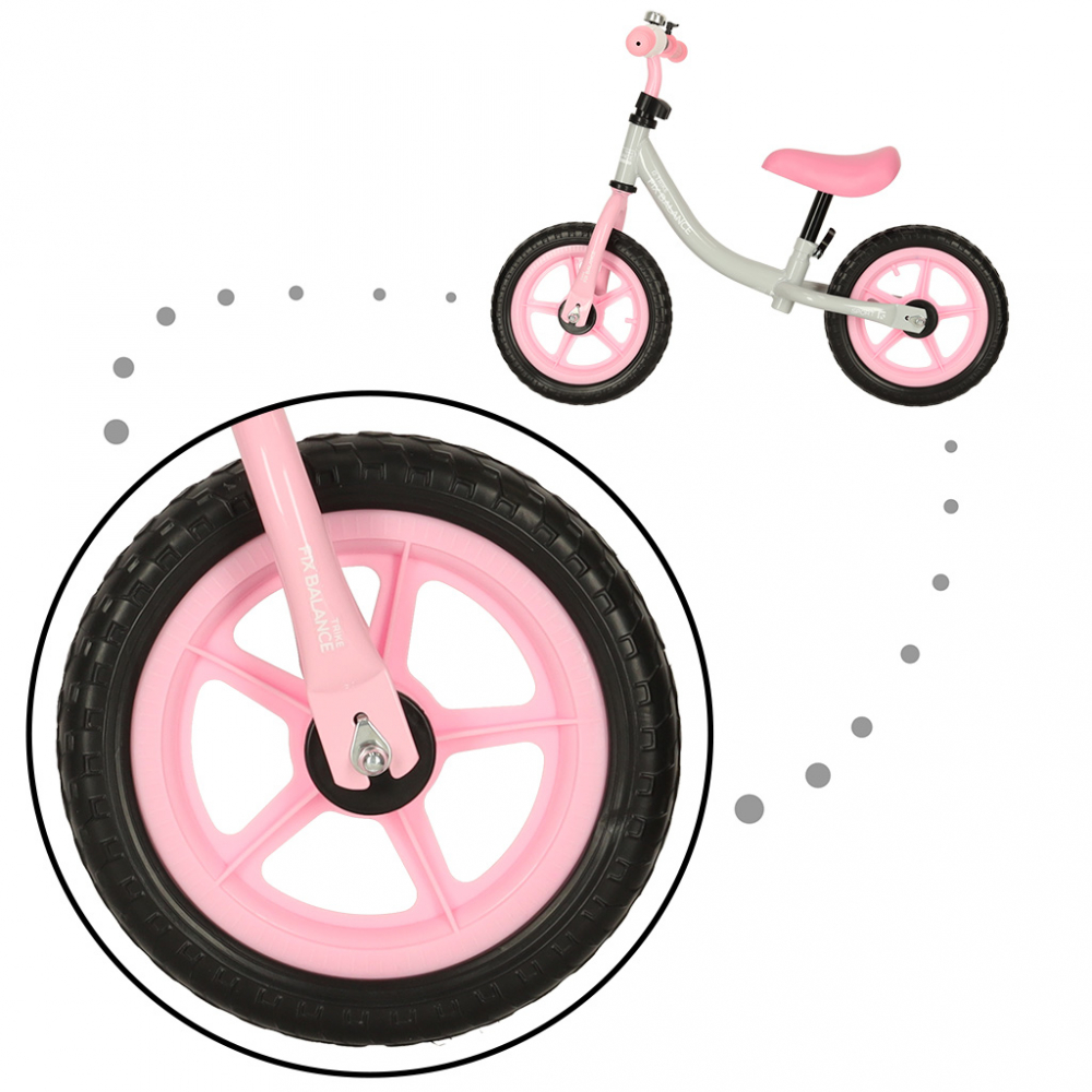 Bicicleta Ikonka Pink 1.8kg Echilibru - imagine 3