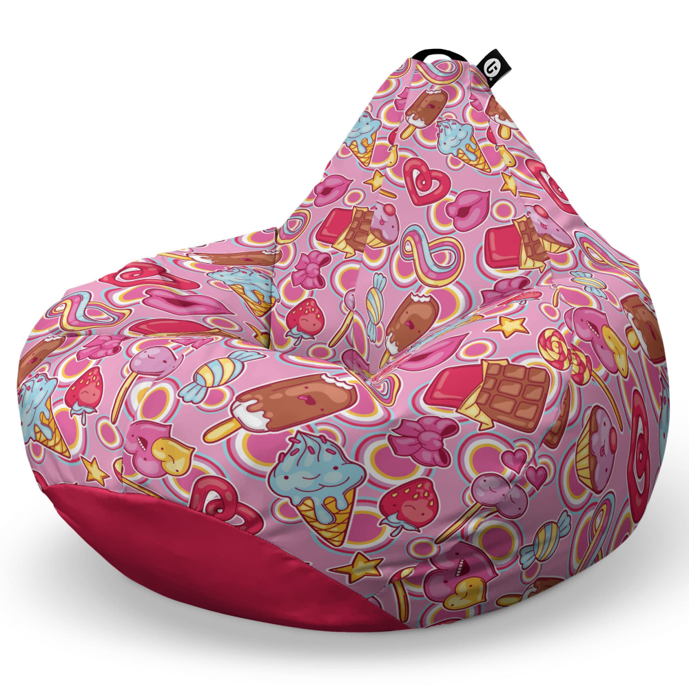Fotoliu Puf XL Updeco Candies Roz - imagine 6