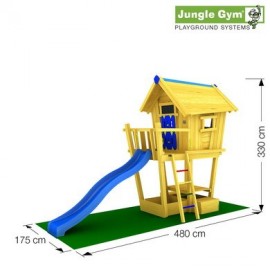 Complex Joacă Crazy JungleGym, Casuță cu Tablă, Exterior - imagine 3