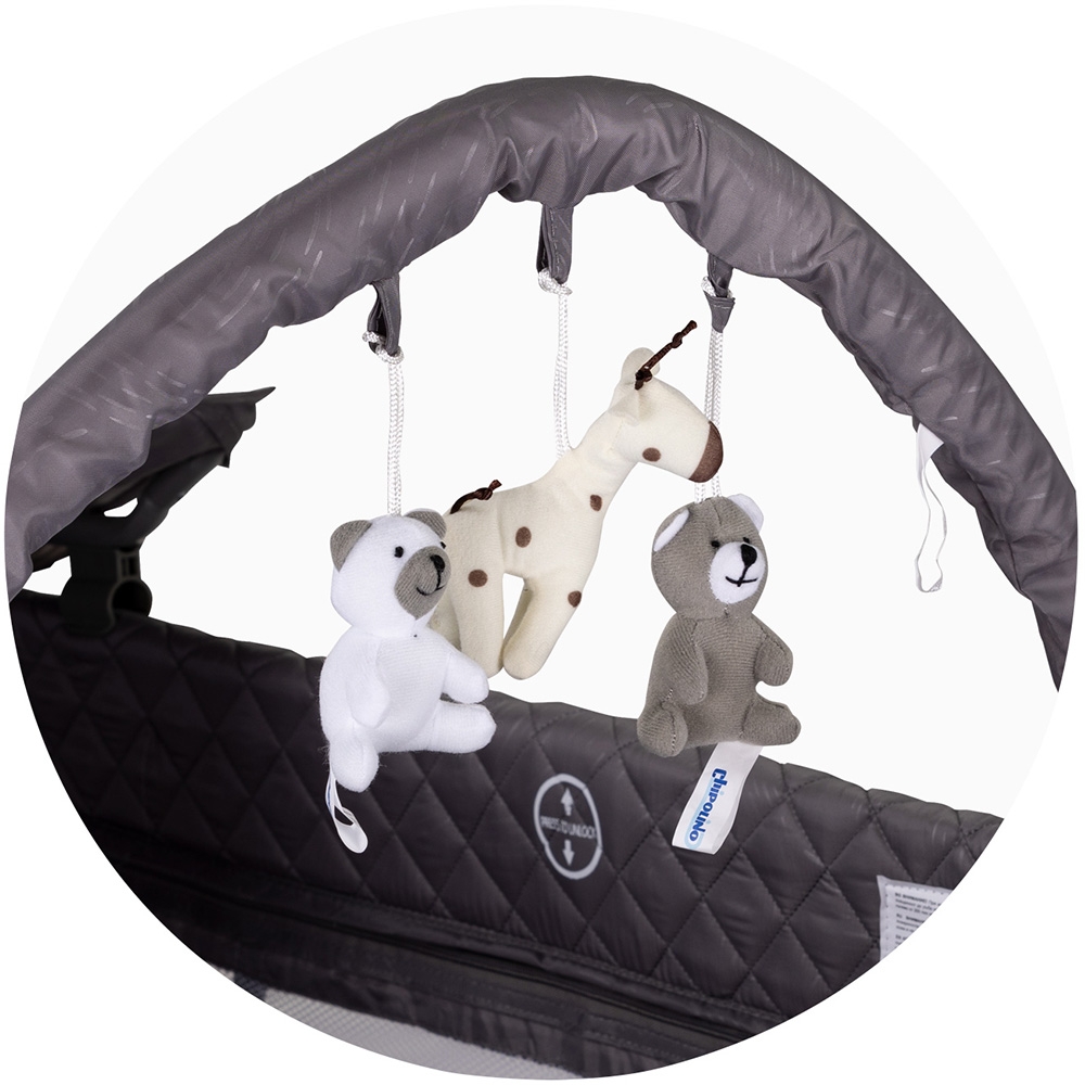Patut Chipolino Luna Cloud 2 nivele, pliabil - imagine 2