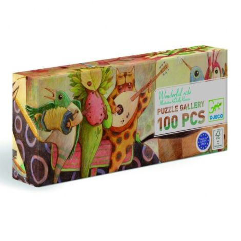 Puzzle Djeco La plimbare 100 piese, format galerie