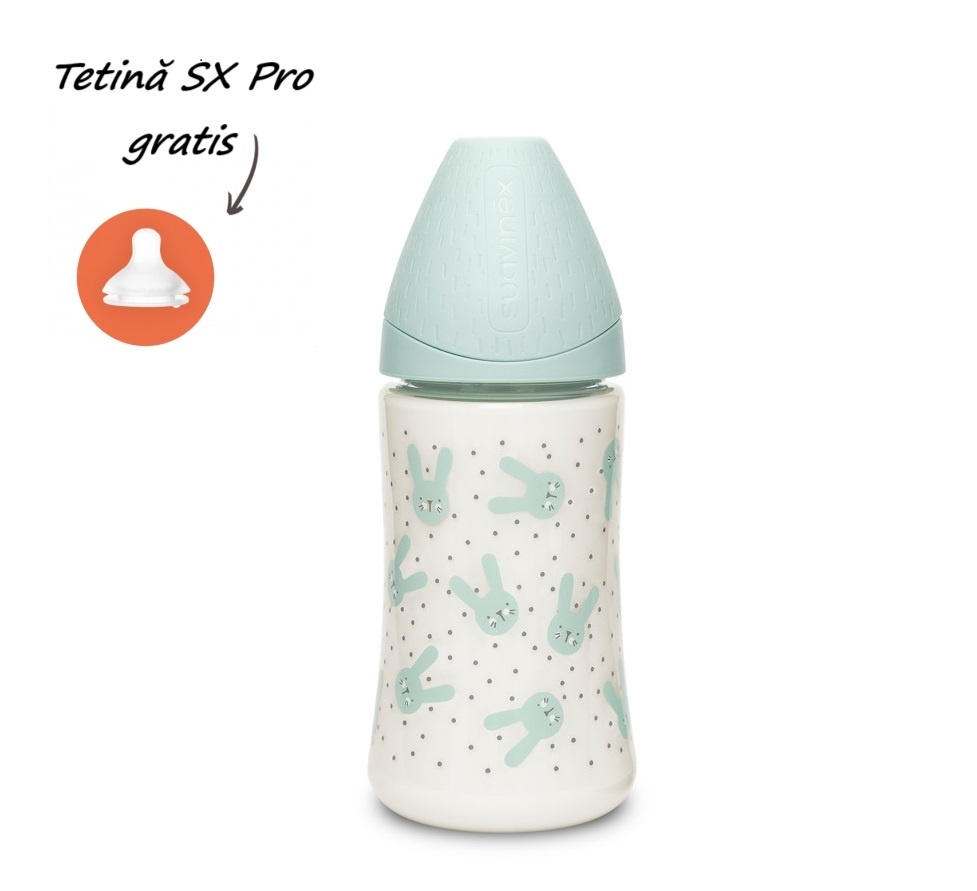 Biberon Suavinex Iepuras Verde, 3 Fluxuri - Comoditate - imagine 4