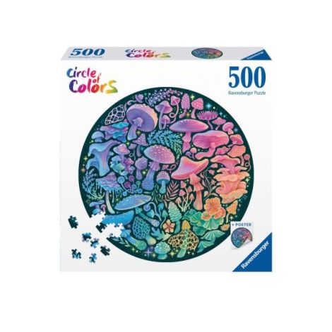 Puzzle Ravensburger 500 piese Cerc Ciuperci - imagine 2