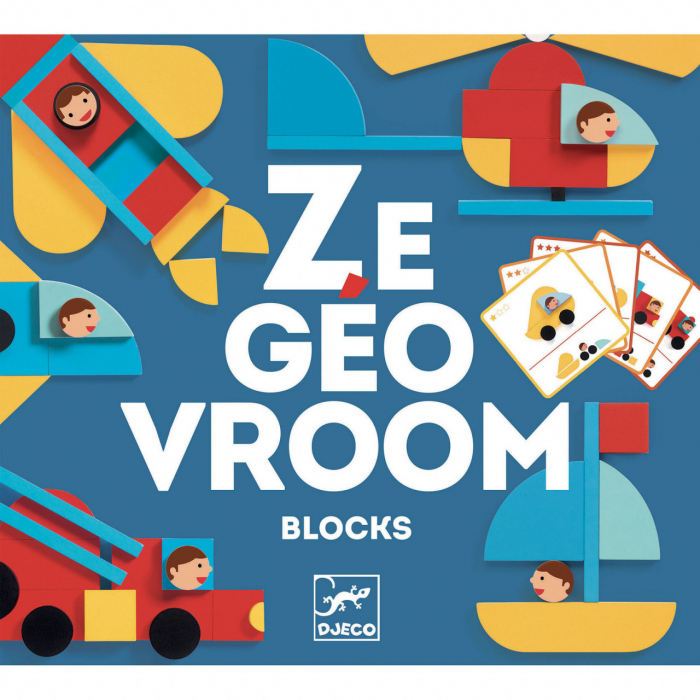 Ze GeoVroom Djeco - Joc Constructie Geometrica