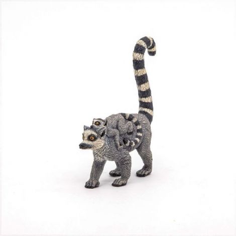 Figurina Lemur cu Pui Papo - Jucarie Educativa - imagine 6