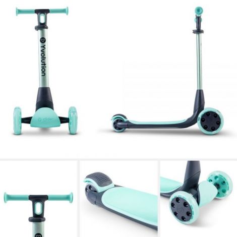 Trotineta Yvolution Y Glider Nua - Cu LED si Pliabila - imagine 3