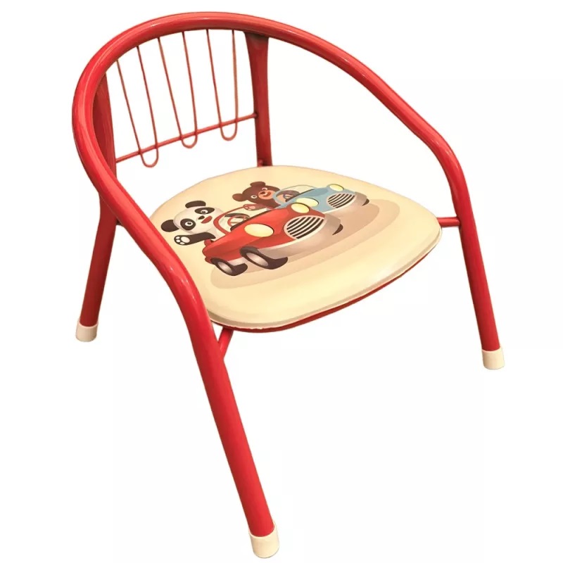 Scaunel copii NiceKids Red Cars, cadru metalic, 36 cm - imagine 3