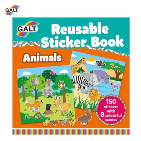 Carte cu Stickere Animale Galt - 150+ Reutilizabile