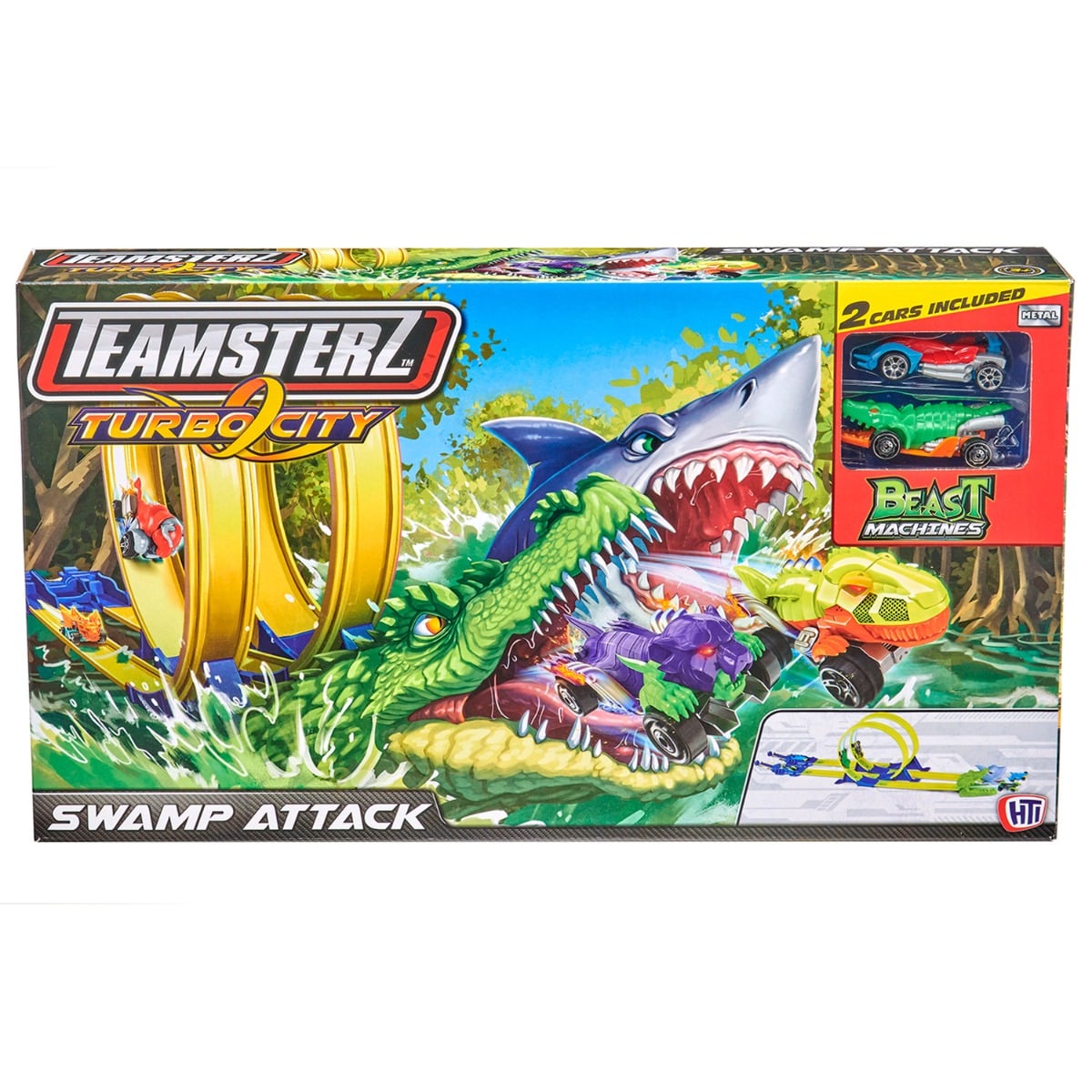 Set Pista Teamsterz Turbo City cu 2 Masini