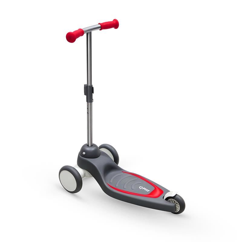 Trotineta Qplay Mika Rosu, 3 Roti LED, Pliabila - imagine 4