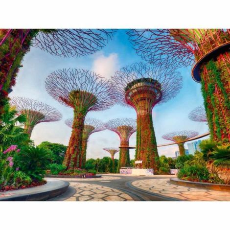 Puzzle Ravensburger Gardens by Bay Singapore 1500 piese - imagine 3