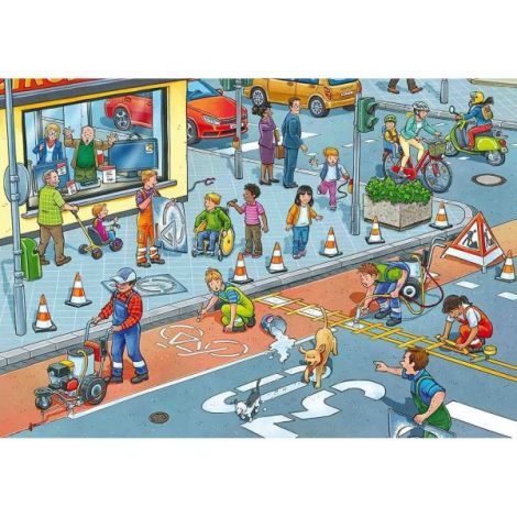 Puzzle Strazii Ravensburger 2x12 piese